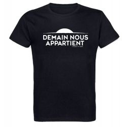 T shirt NOIR Logo Demain Nous Appartient Monochrome Blanc