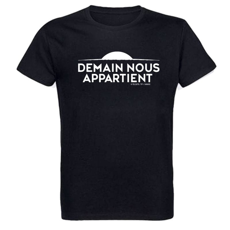 T shirt NOIR Logo Demain Nous Appartient Monochrome Blanc
